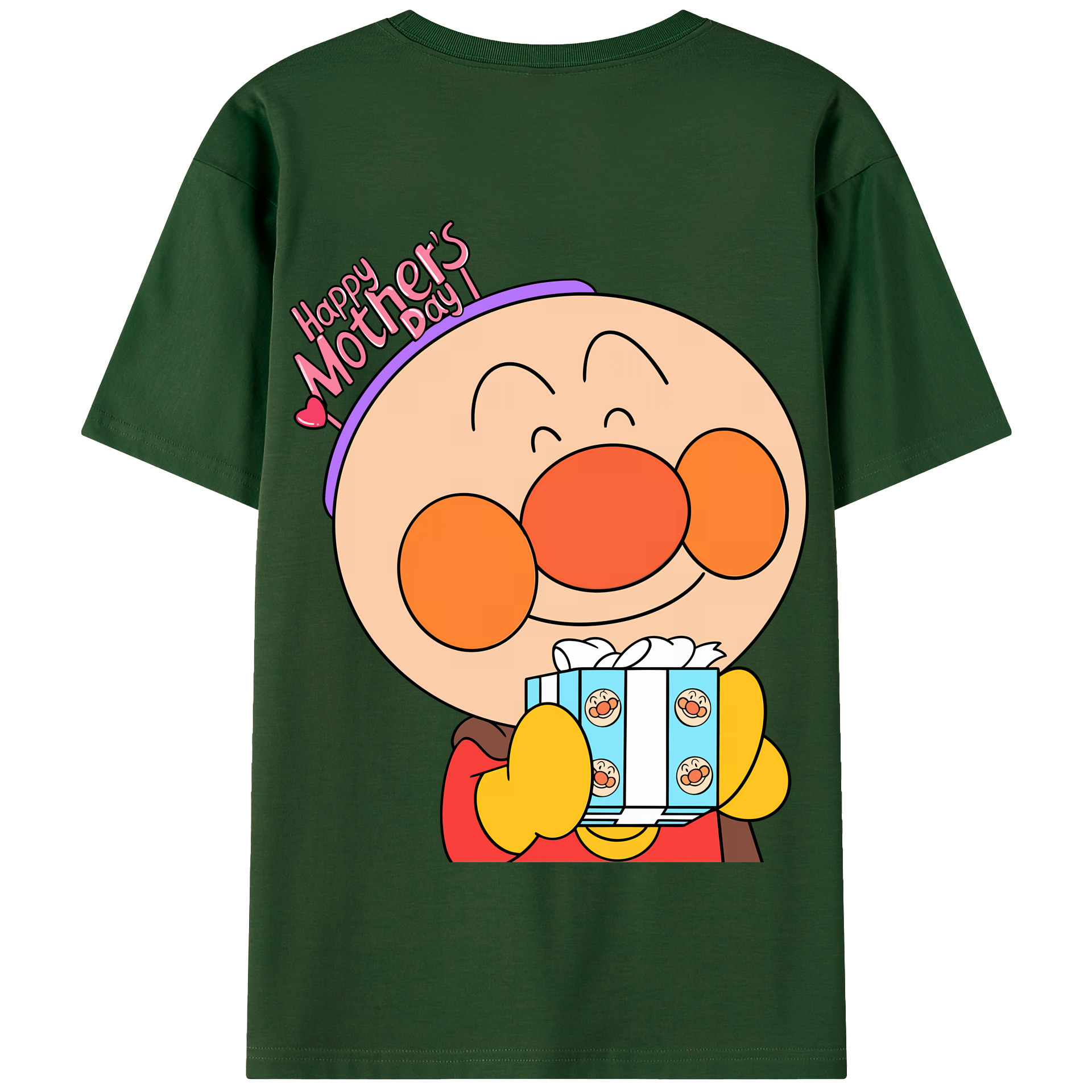 （画像用） アンパンマン Anpanman 綿100％半袖Tシャツ（背面プリント）